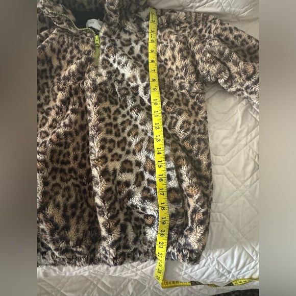 Treasure and Bond Girls Youth XL Leopard cheetah print Half Zip Sweater - Picture 7 of 9